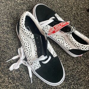Black and White Dots Vans